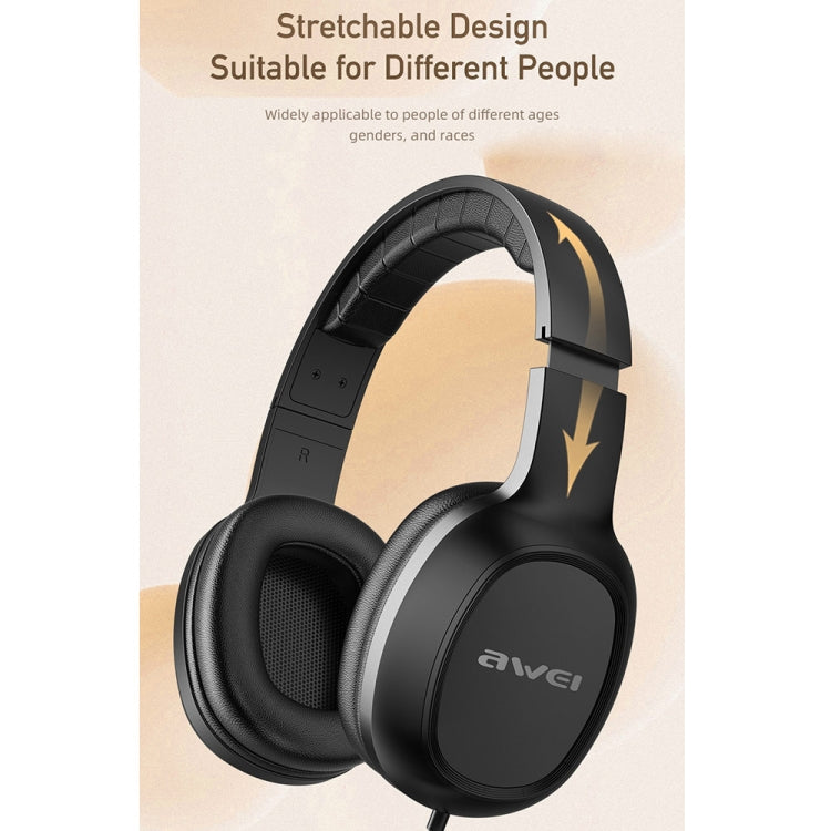 Auriculares estéreo con cable awei GM-6 de 3,5 mm, GM-6(Black), GM-6(White)