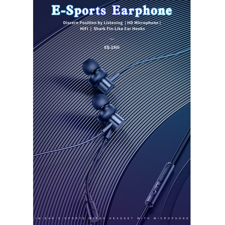 awei ES-180i In-ear E-sports Auricular con cable y micrófono, ES-180i