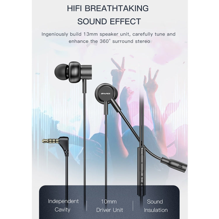 awei ES-180i In-ear E-sports Auricular con cable y micrófono, ES-180i
