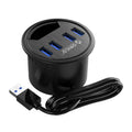 ORICO DESK-4U-BK Concentrador de escritorio multifunción con 4 puertos USB 3.0