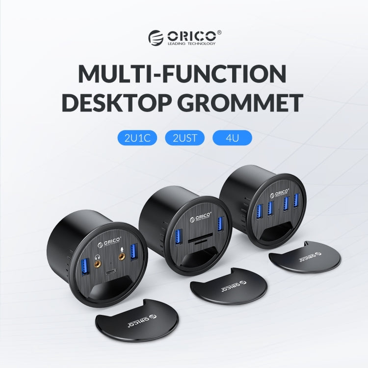 ORICO DESK-4U-BK Concentrador de escritorio multifunción con 4 puertos USB 3.0