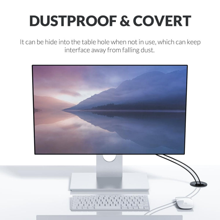 ORICO DESK-4U-BK Concentrador de escritorio multifunción con 4 puertos USB 3.0