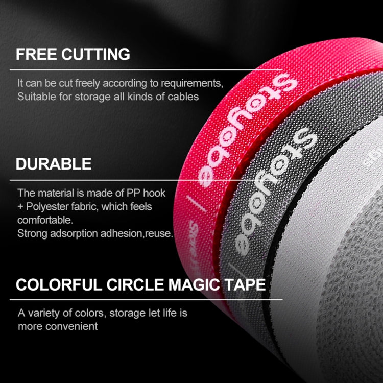 DUX DUICS Bridas Stoyobe Circle Hook and Loop, Longitud: 3m