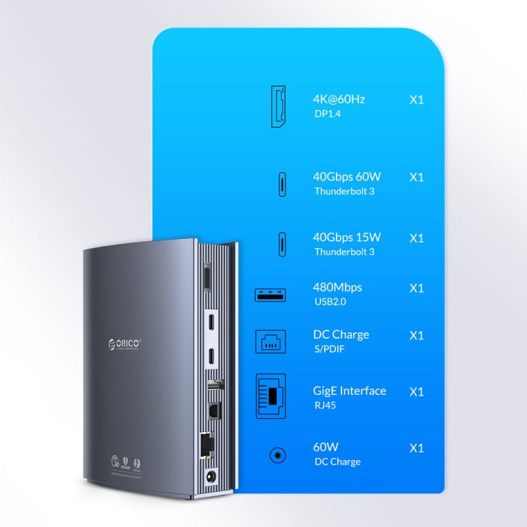Estación de acoplamiento ORICO TB3-S3 Thunderbolt 3, TB3-S3