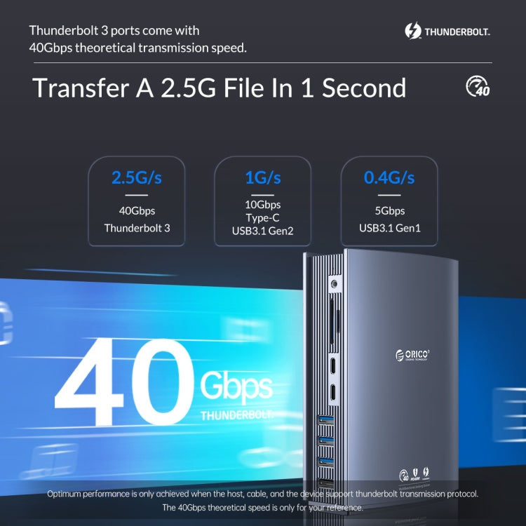 Estación de acoplamiento ORICO TB3-S3 Thunderbolt 3, TB3-S3