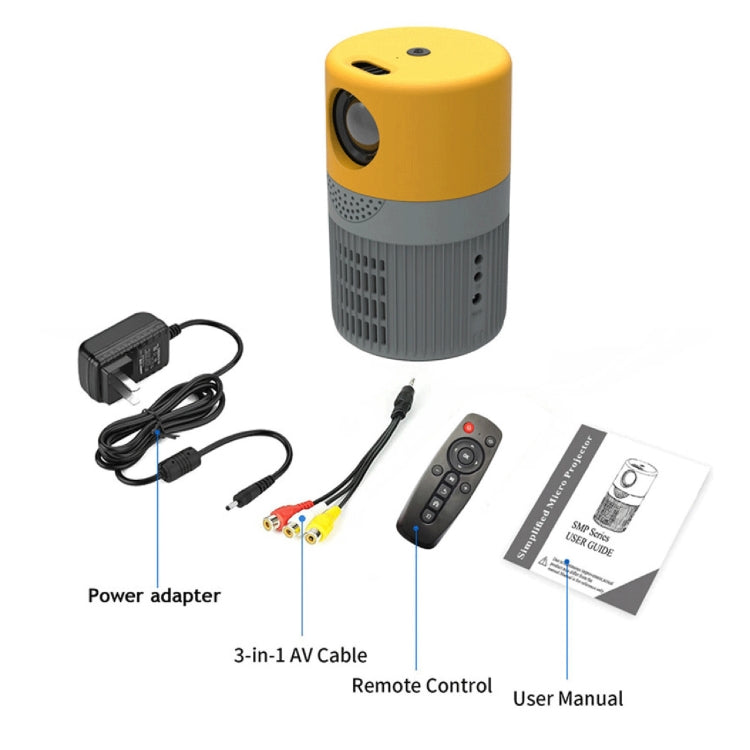Mini proyector LED T400 con pantalla de 100 pulgadas y 3000 lúmenes, Base Edition, EU Plug, Base Edition, US Plug, Base Edition, UK Plug, Base Edition, AU Plug