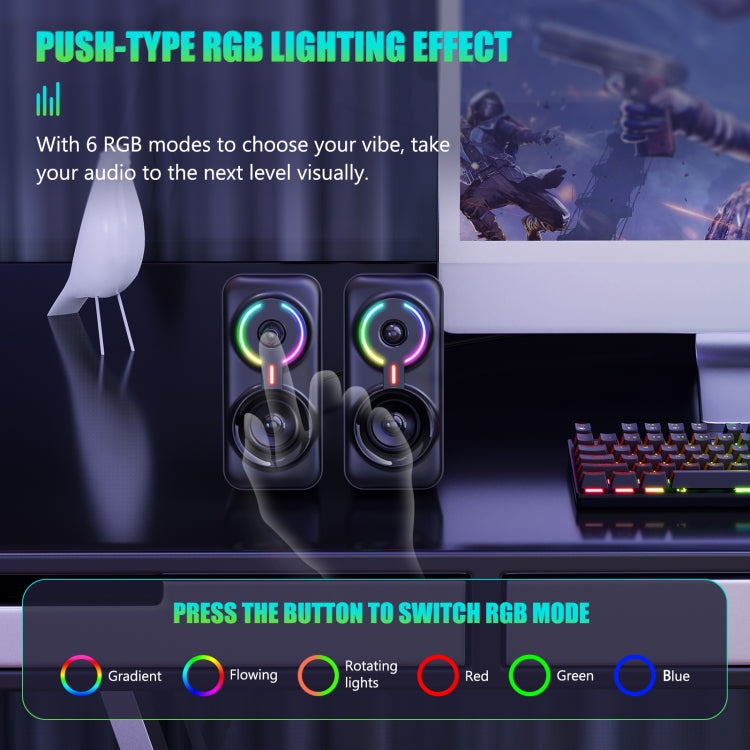 ONIKUMA L6 RGB Lighting Computer Audio con función Bluetooth, L6