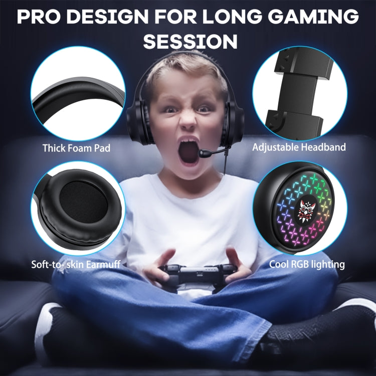 ONIKUMA X7 Pro USB + Auriculares con cable para juegos con iluminación RGB de 3,5 mm, X7 Pro