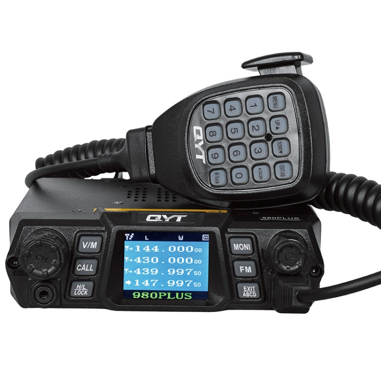 Estación de radio móvil de doble banda QYT KT-980 Plus 75W (VHF) / 55W (UHF) para vehículo, KT-980 Plus