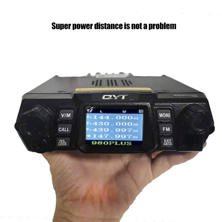 Estación de radio móvil de doble banda QYT KT-980 Plus 75W (VHF) / 55W (UHF) para vehículo, KT-980 Plus