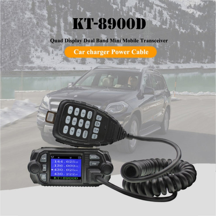 QYT KT-8900D Mini 25W Walkie Talkie de radio móvil de doble banda para automóvil, KT-8900D