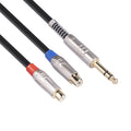 TC030YTR048-03 Cable de audio bifurcado macho a RCA doble hembra de 6,35 mm