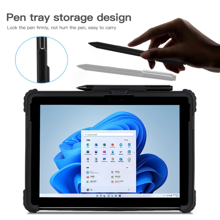Estuche para portátil con correa de mano transparente de acrílico, For MicroSoft Surface Pro 8, For MicroSoft Surface Pro 4 / 5 / 6 / 7 / 7+, For MicroSoft Surface Go 1 / 2 / 3