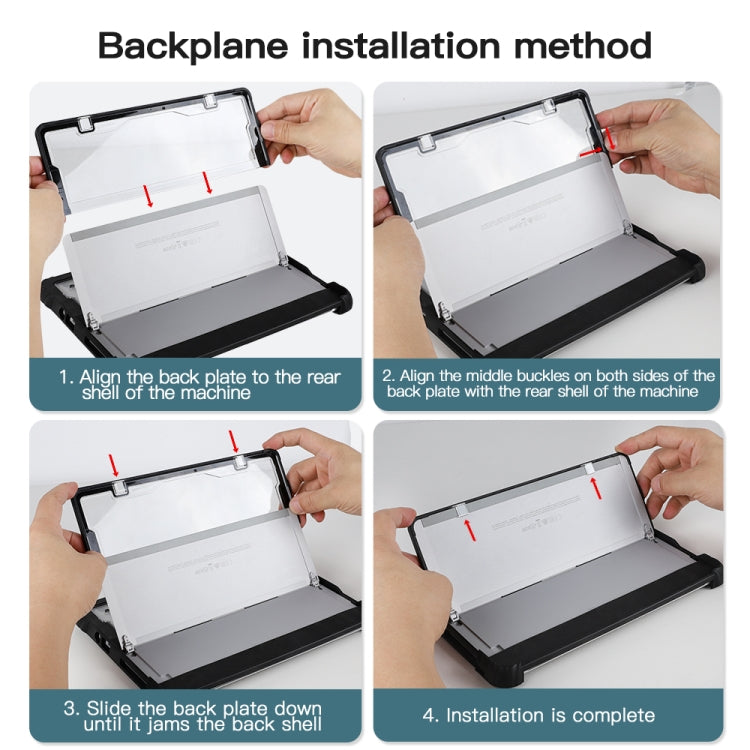 Estuche para portátil con correa de mano transparente de acrílico, For MicroSoft Surface Pro 8, For MicroSoft Surface Pro 4 / 5 / 6 / 7 / 7+, For MicroSoft Surface Go 1 / 2 / 3