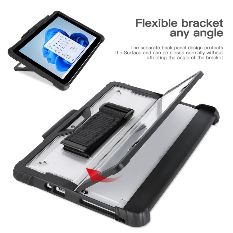 Estuche para computadora portátil con correa para el hombro de mano transparente de acrílico, For MicroSoft Surface Pro 8, For MicroSoft Surface Pro 4 / 5 / 6 / 7 / 7+, For MicroSoft Surface Go 1 / 2 / 3