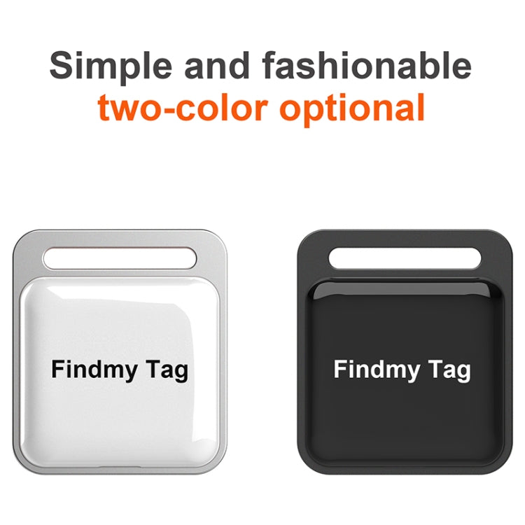 Find My Tag Square Smart Bluetooth Anti-perdida Localizador de alarma Rastreador, Square (White), Square (Black)