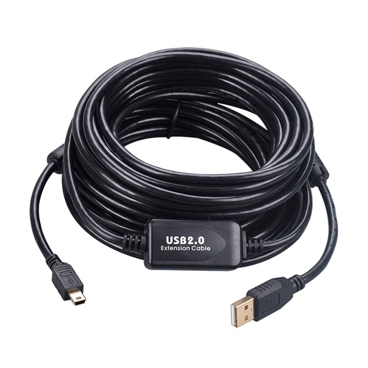 Mini cable de datos de extensión de cámara de 5 pines a USB 2.0, 10m, 12m, 15m, 20m