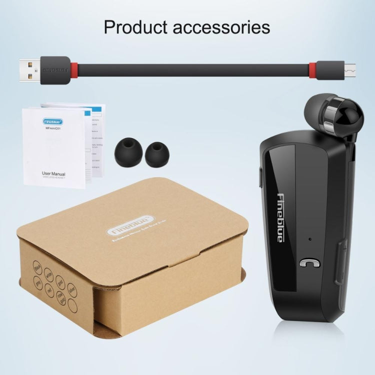 Fineblue F990 CVC6.0 Auricular Bluetooth Lavalier con reducción de ruido, recordatorio de vibración de soporte