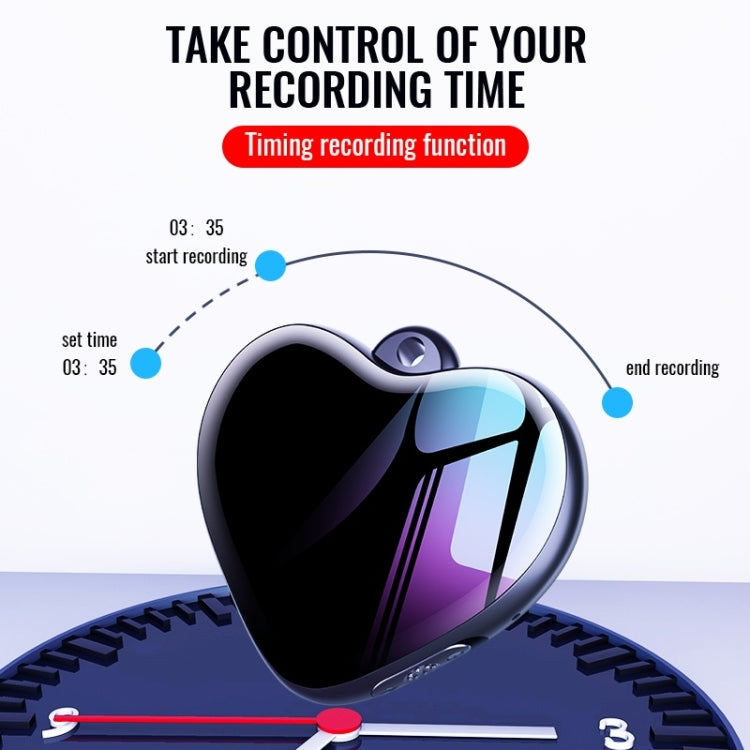 Q66 Heart Pendant Smart HD Reducción de ruido Pluma de grabación de control de voz, 4GB, 8GB, 16GB, 32GB, 64GB