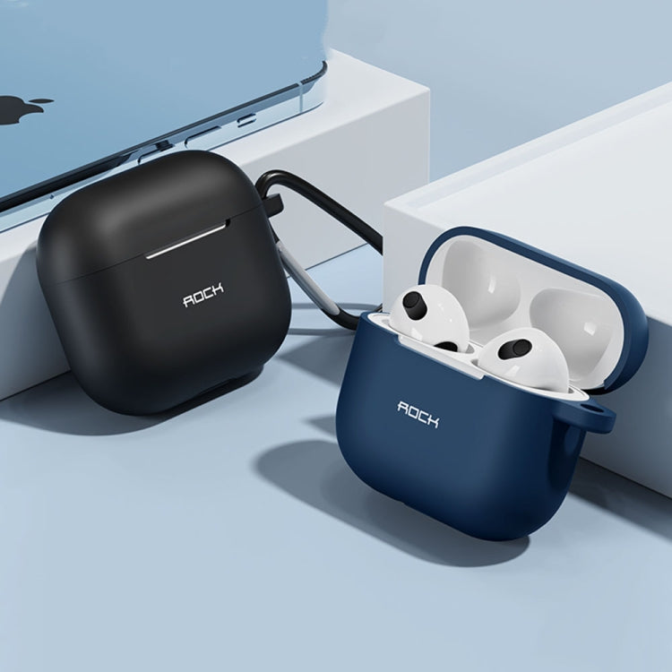 Funda protectora de silicona para auriculares ROCK RPC3013 con gancho para AirPods 3