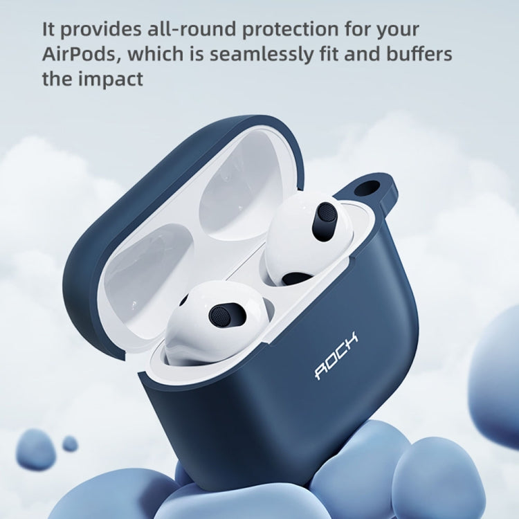 Funda protectora de silicona para auriculares ROCK RPC3013 con gancho para AirPods 3