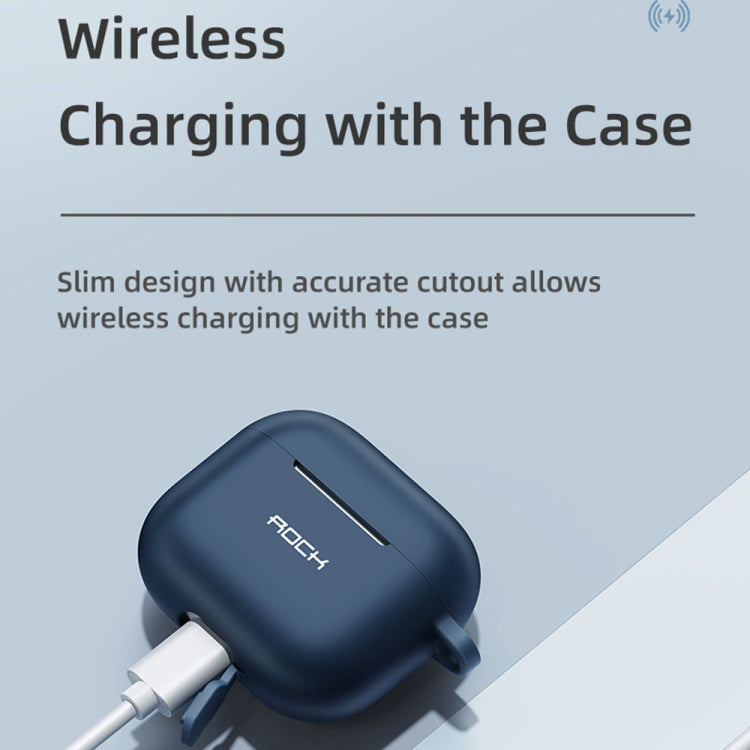 Funda protectora de silicona para auriculares ROCK RPC3013 con gancho para AirPods 3
