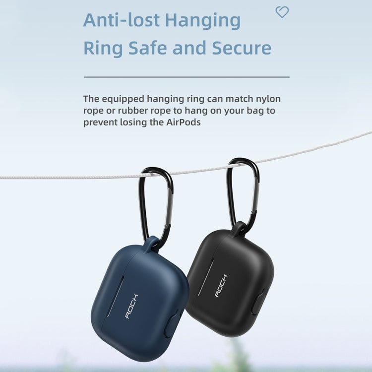 Funda protectora de silicona para auriculares ROCK RPC3013 con gancho para AirPods 3