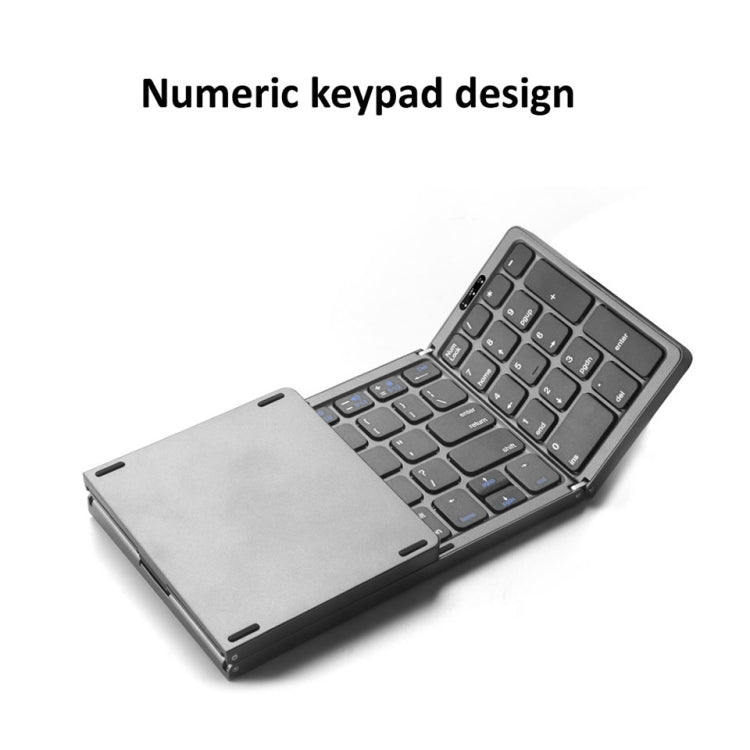 Teclado plegable Bluetooth B089 con numérico, B089(Silver), B089 (Black)