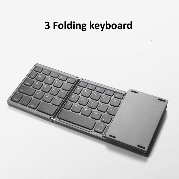 B089T Teclado Bluetooth plegable recargable con panel táctil, B089T(Grey), B089T  (Silver), B089T (Black)