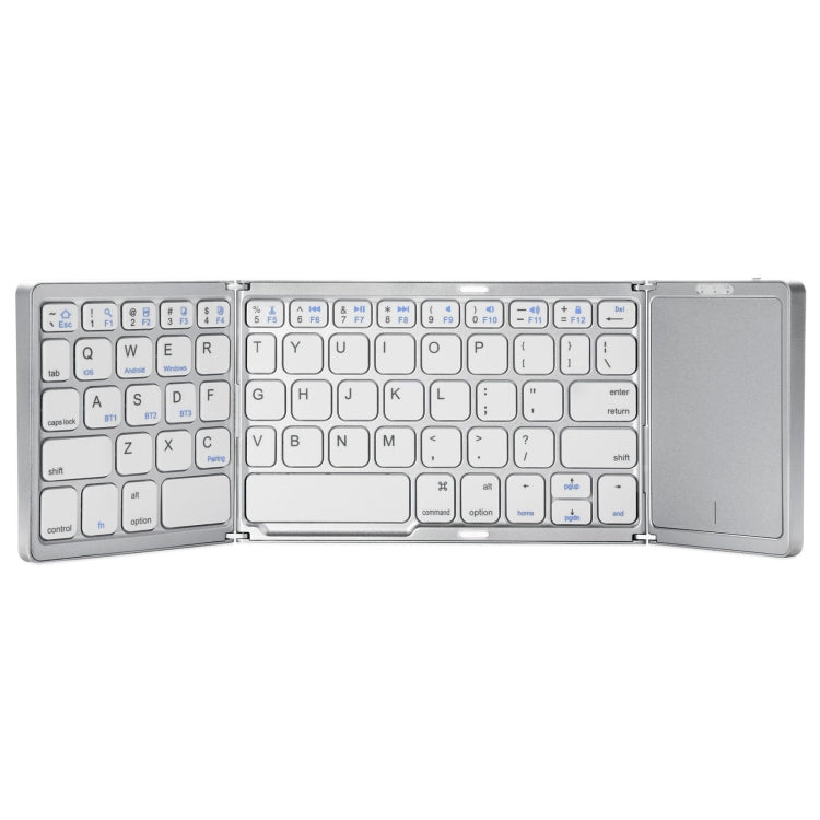 B089T Teclado Bluetooth plegable recargable con panel táctil, B089T(Grey), B089T  (Silver), B089T (Black)
