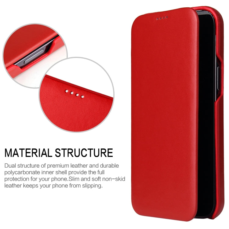 Estuche magnético para teléfono de cuero genuino Fierre Shann, For iPhone 13 mini, For iPhone 13, For iPhone 13 Pro, For iPhone 13 Pro Max