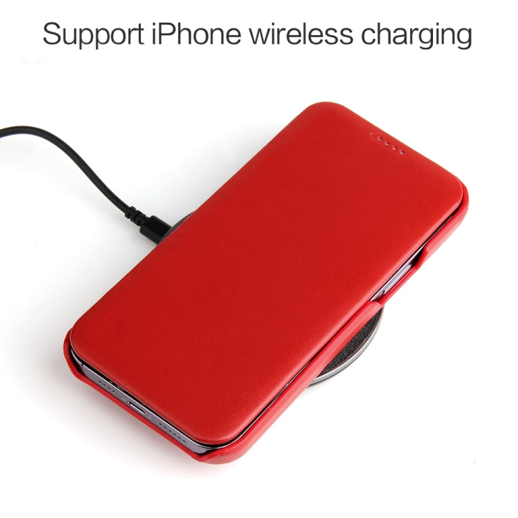 Estuche magnético para teléfono de cuero genuino Fierre Shann, For iPhone 13 mini, For iPhone 13, For iPhone 13 Pro, For iPhone 13 Pro Max