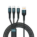 awei CL-972 Tipo-C / USB-C + 8 pines + Micro USB 3 en 1 Cable de datos de carga rápida, Longitud: 1,2 m