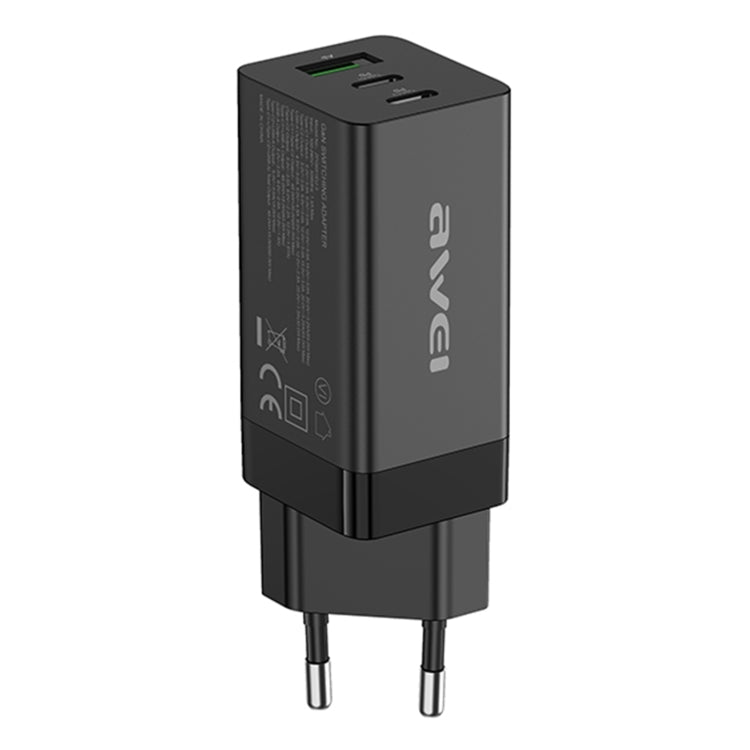 awei PD9 65W GaN Cargador de viaje de carga rápida, enchufe de la UE