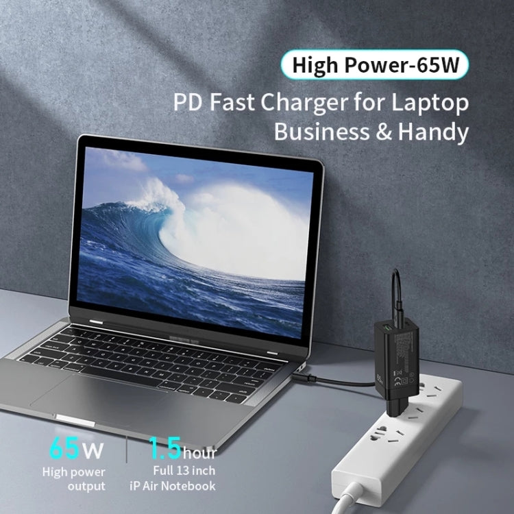 awei PD9 65W GaN Cargador de viaje de carga rápida, enchufe de la UE