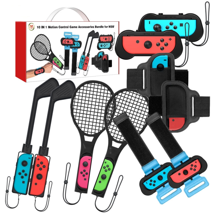 JYS JYS-NS215 Juego de accesorios deportivos somatosensoriales 10 en 1 para Nintendo Switch, JYS 10 In 1
