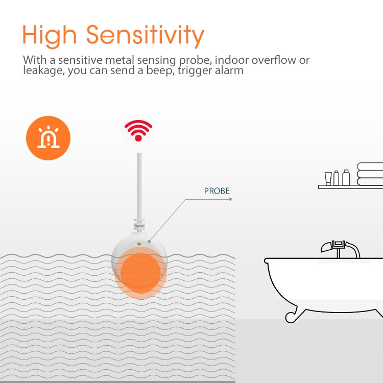 Sensor de agua y sensor de inundación NEO NAS-WS05B Zigbee, WS05B Flood Sensor
