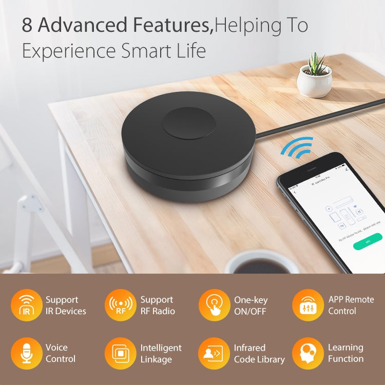 NEO NAS-IR02W-RF WiFi IR + Control remoto RF compatible con algunos dispositivos Tuya RF, IR02W-RF