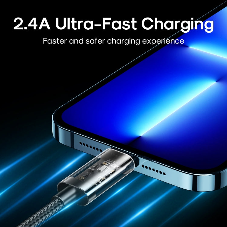 JOYROOM S-UL012A12 USB-A a 8 pines 2.4A Cable de sincronización de datos, 1.2m USB-A to 8 Pin, 2m USB-A to 8 Pin