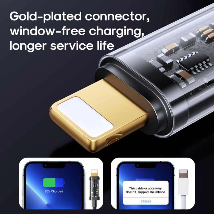 JOYROOM S-UL012A12 USB-A a 8 pines 2.4A Cable de sincronización de datos, 1.2m USB-A to 8 Pin, 2m USB-A to 8 Pin