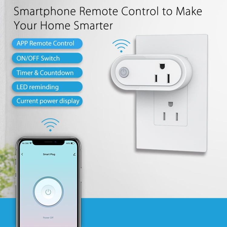 NEO NAS-WR12W 15A 2.4G WiFi Enchufe de alimentación inteligente de EE. UU., WR12W