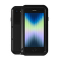 LOVE MEI Metal a prueba de golpes impermeable a prueba de polvo funda protectora para teléfono con vidrio, For iPhone SE 2022 / SE 2020 / 8 / 7
