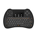 Mini teclado inalámbrico Air Mouse QWERTY H9 de 2,4 GHz con retroiluminación blanca y panel táctil para PC, TV, with White Backlight