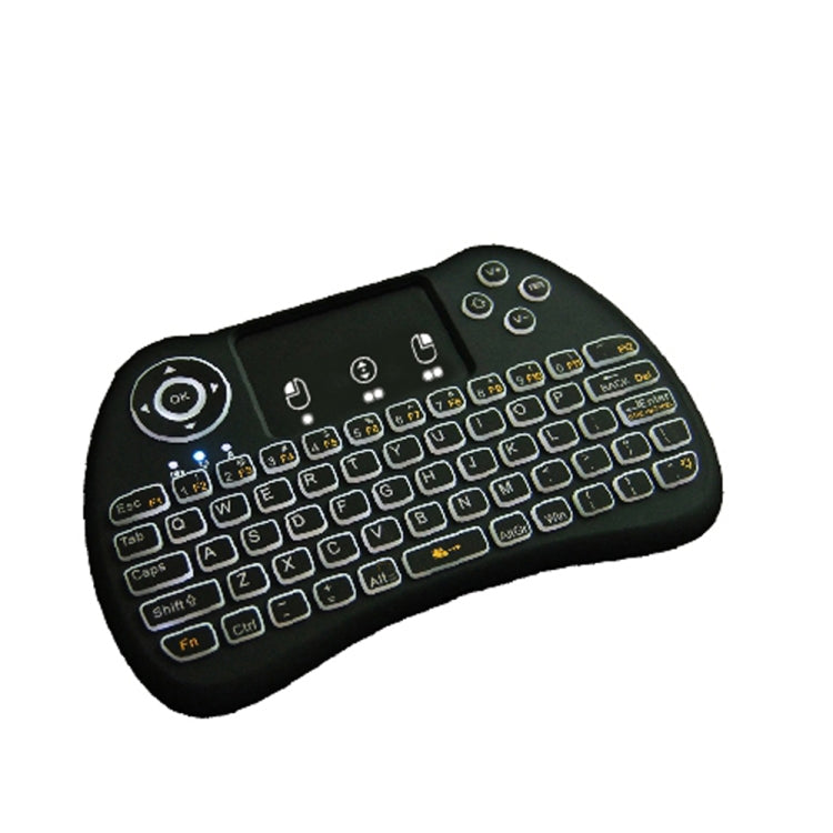 Mini teclado inalámbrico Air Mouse QWERTY H9 de 2,4 GHz con retroiluminación blanca y panel táctil para PC, TV, with White Backlight