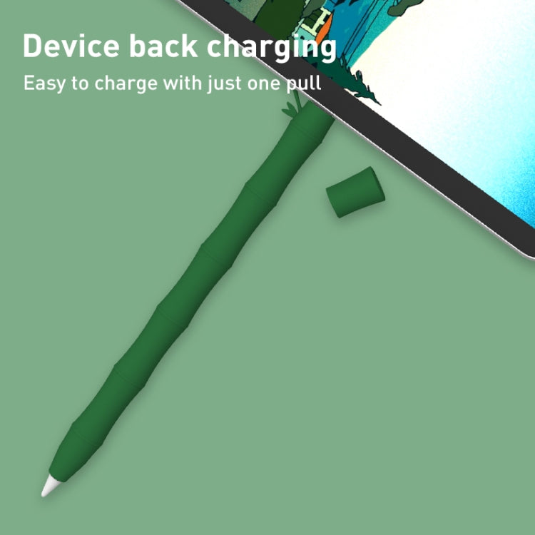 Estuche protector para lápiz óptico de gel de silicona líquida de bambú, For Apple Pencil 1, For Apple Pencil 2