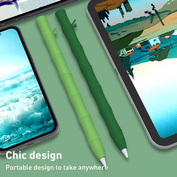 Estuche protector para lápiz óptico de gel de silicona líquida de bambú, For Apple Pencil 1, For Apple Pencil 2