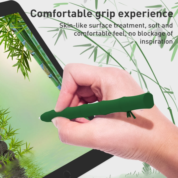 Estuche protector para lápiz óptico de gel de silicona líquida de bambú, For Apple Pencil 1, For Apple Pencil 2