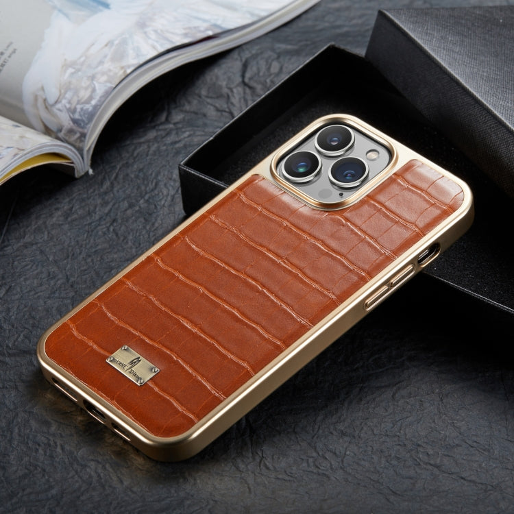Caja del teléfono de la PU de la galvanoplastia de la textura del cocodrilo, For iPhone 13, For iPhone 13 Pro, For iPhone 13 Pro Max, For iPhone 12 / 12 Pro, For iPhone 12 Pro Max, For iPhone 11, For iPhone 11 Pro, For iPhone 11 Pro Max