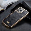 Caja del teléfono de la PU de la galvanoplastia de la textura de la serpiente, For iPhone 13, For iPhone 13 Pro, For iPhone 13 Pro Max, For iPhone 12 / 12 Pro, For iPhone 12 Pro Max, For iPhone 11, For iPhone 11 Pro Max