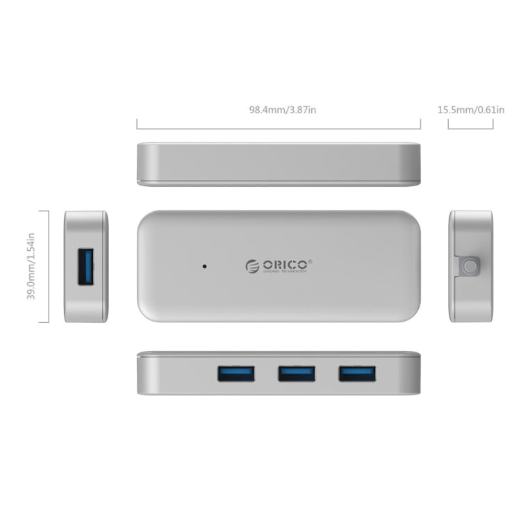 ORICO TC4U-U3 Tipo-C a USB 3.0 HUB de expansión USB 3.0 de 4 puertos